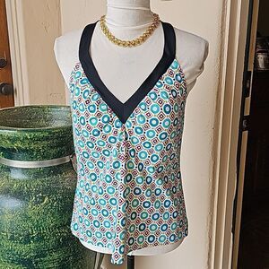 Geometric design swim top by Soma size 14